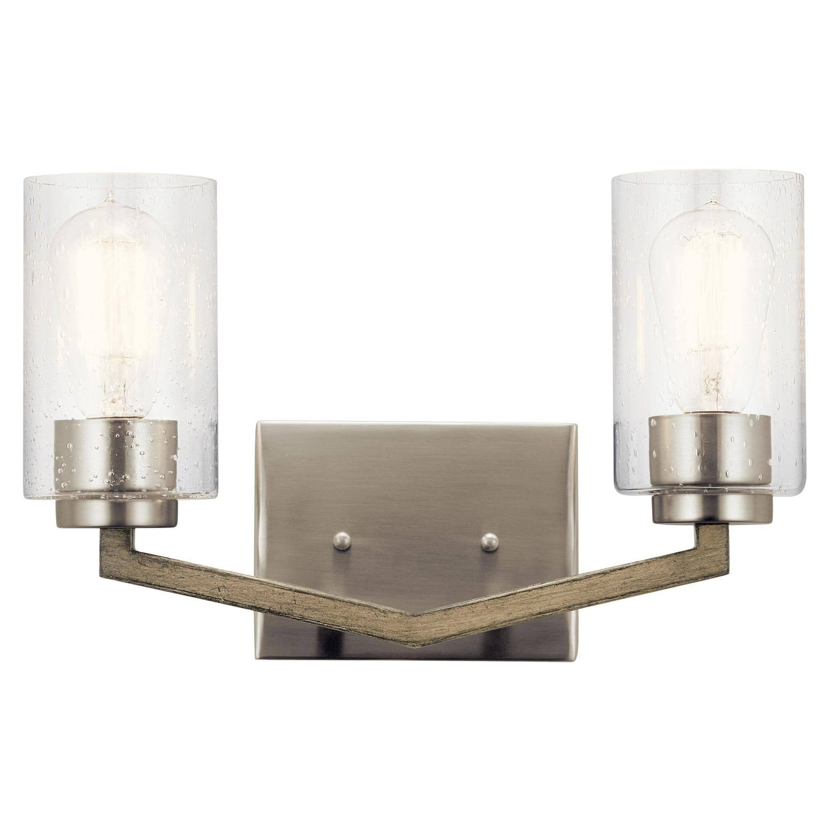 Two Light Bath Distressed Antique Gray I2038