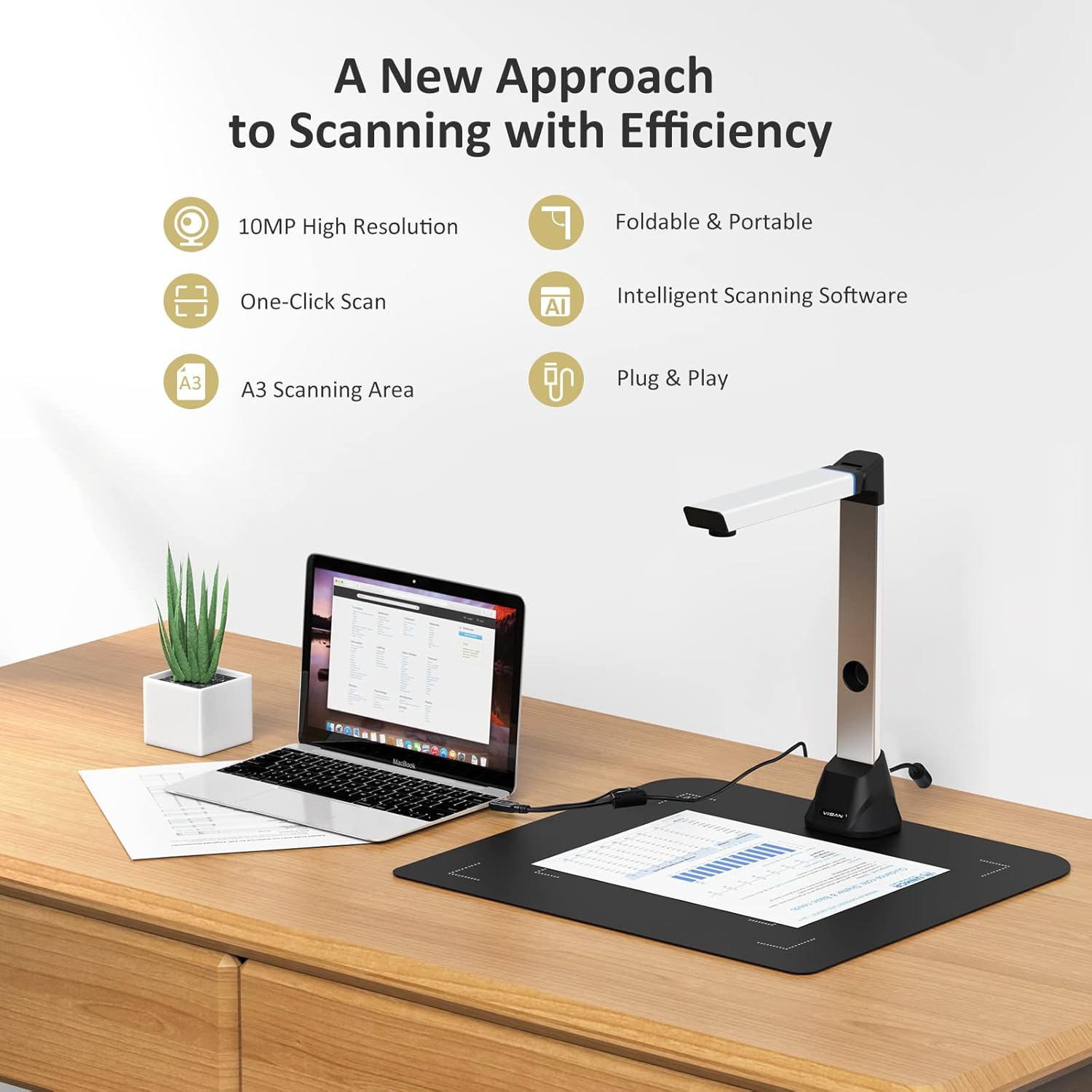 10MP Document Camera with OCR Tech R164