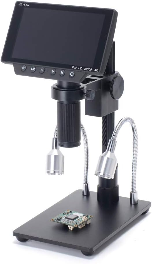 34MP 4K HDMI USB Microscope Camera with 5 Inch Display C-Mount Lens U848