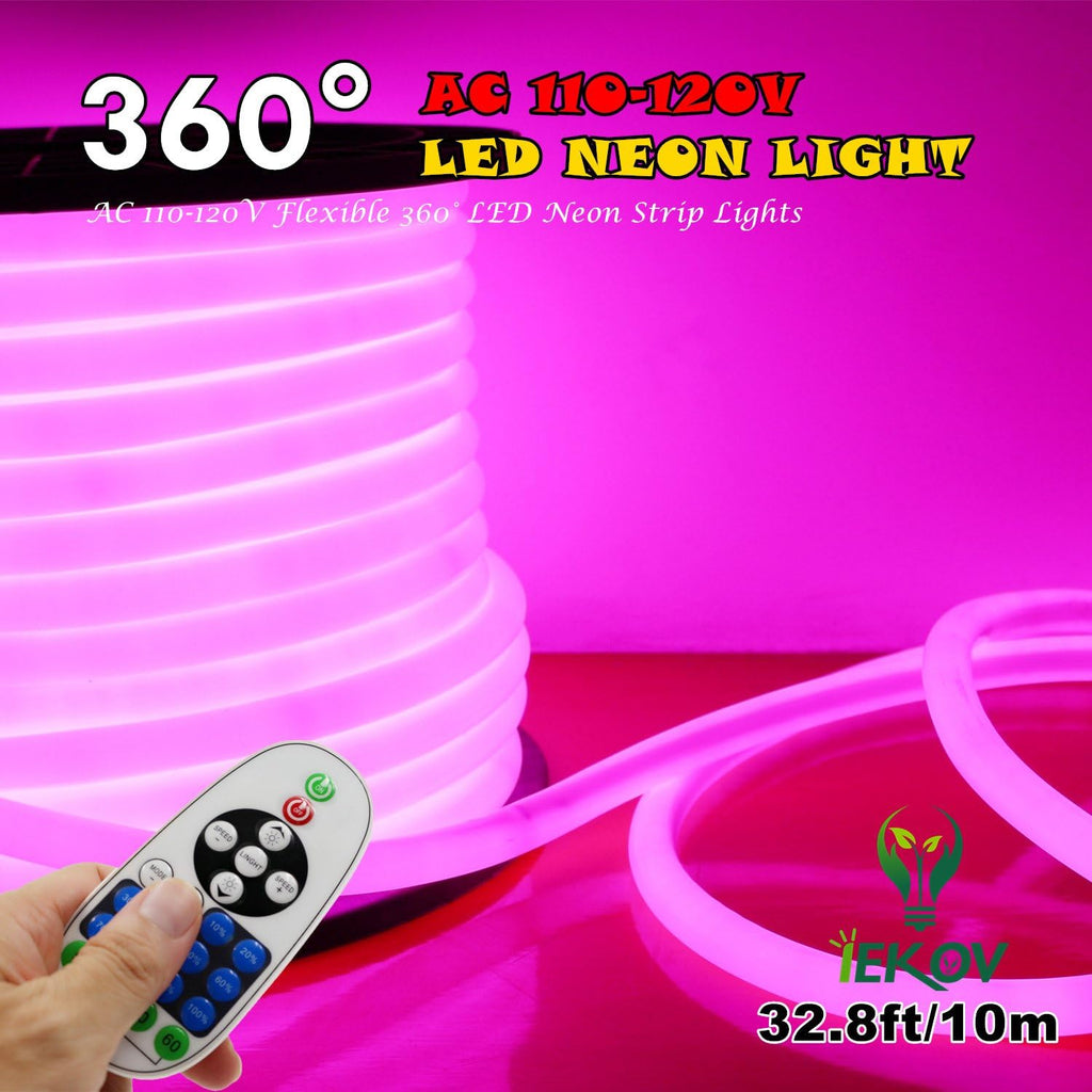 32.8ft Dimmable Waterproof Flexible LED Neon Rope Light G55844