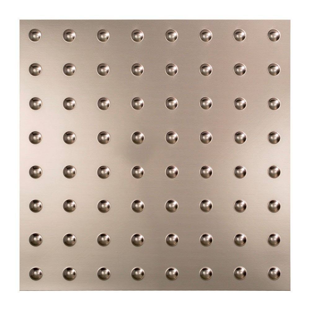 Dome Brushed Nickel Ceiling Tile 5 Pack W7830