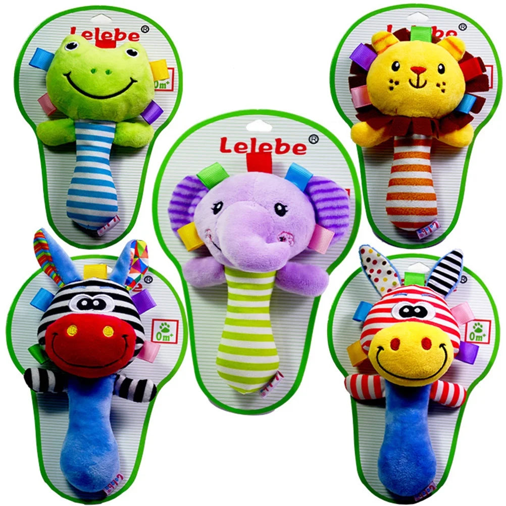 Elephant Plush Rattles Hand Bells Toys for Infant G917
