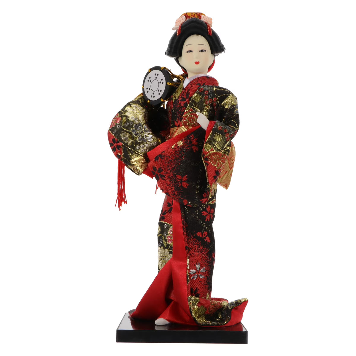 2 Pc Silk Geisha Dolls Japanese Folk Crafts A30613
