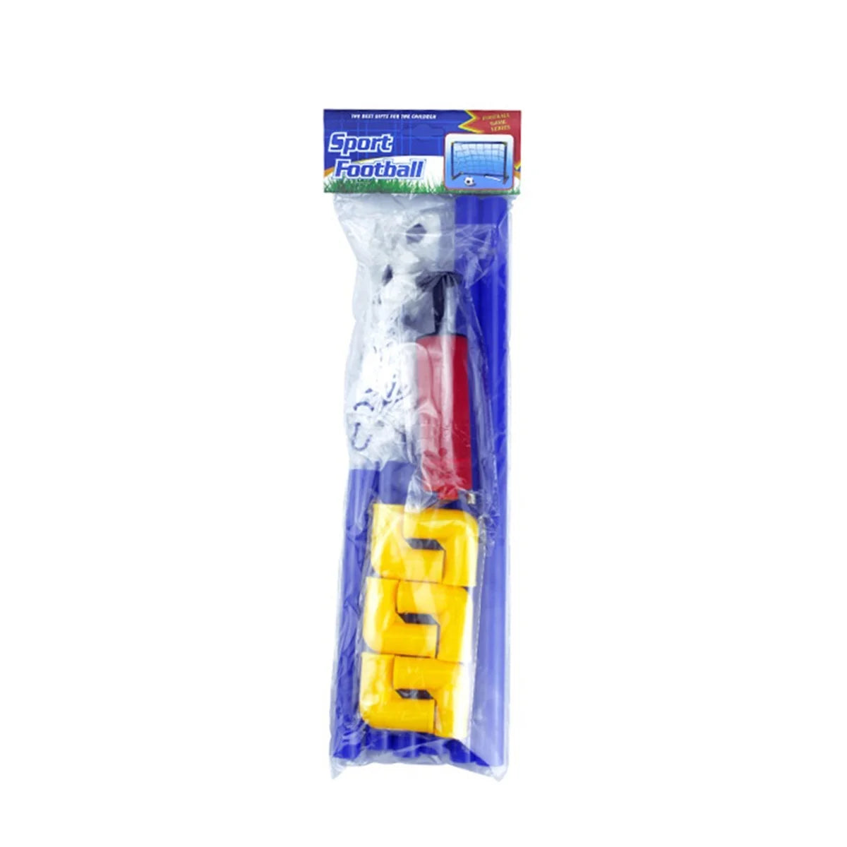 Folding Mini Soccer Goal Post Net Set with Pump T68673