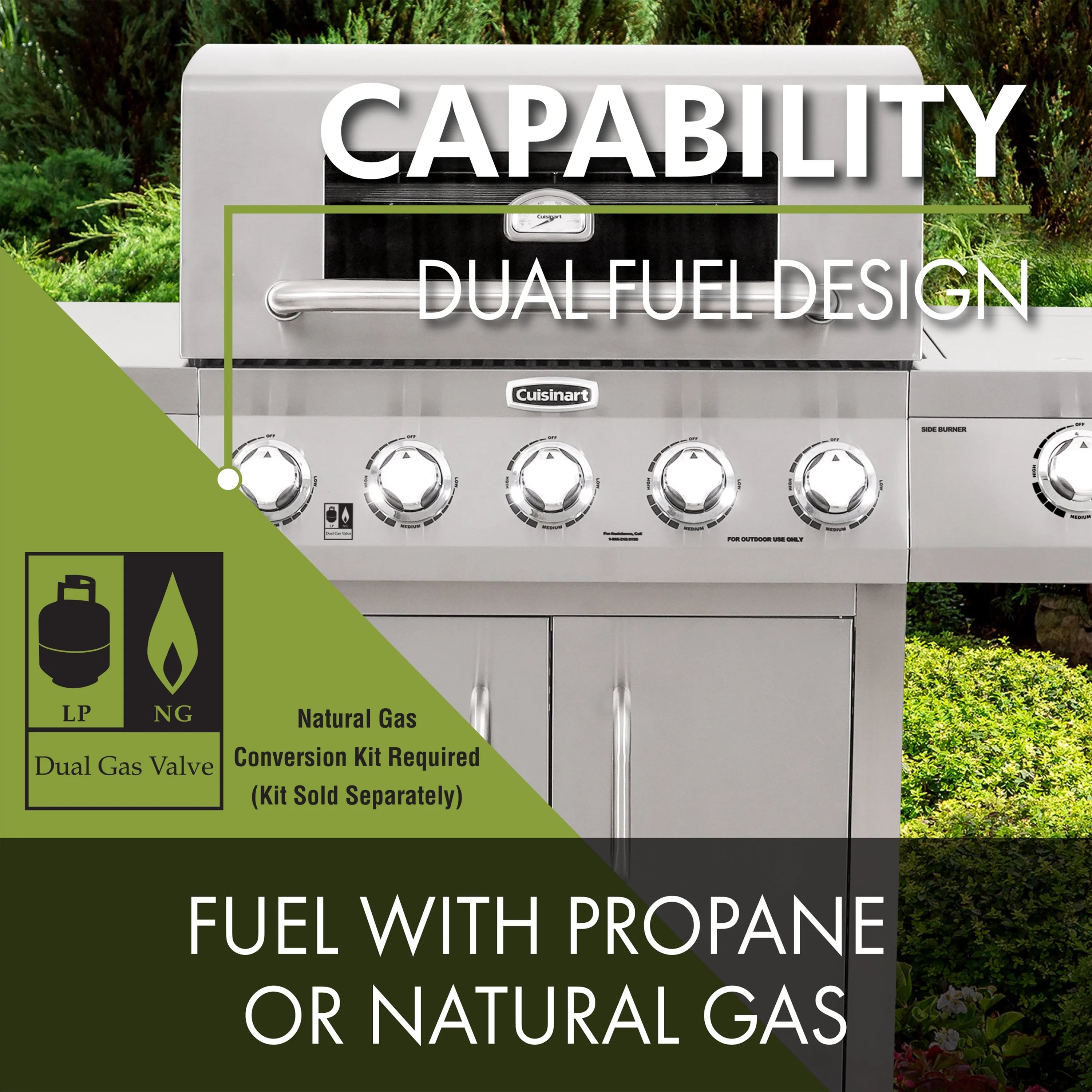 5-Burner Dual Fuel Gas Grill X78228