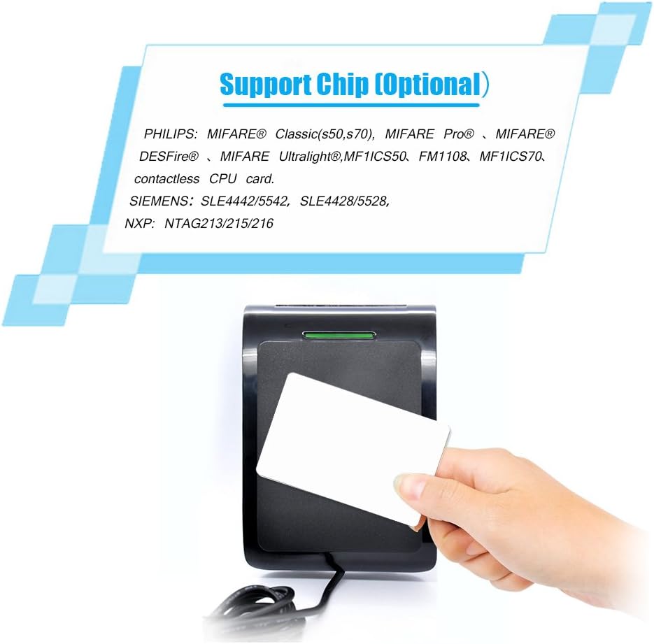 RFID NFC Reader Writer 13.56MHZ USB Contactless Smart Card Reader with 2 Pcs 4442 Cards and 2pcs MF1 Cards R610
