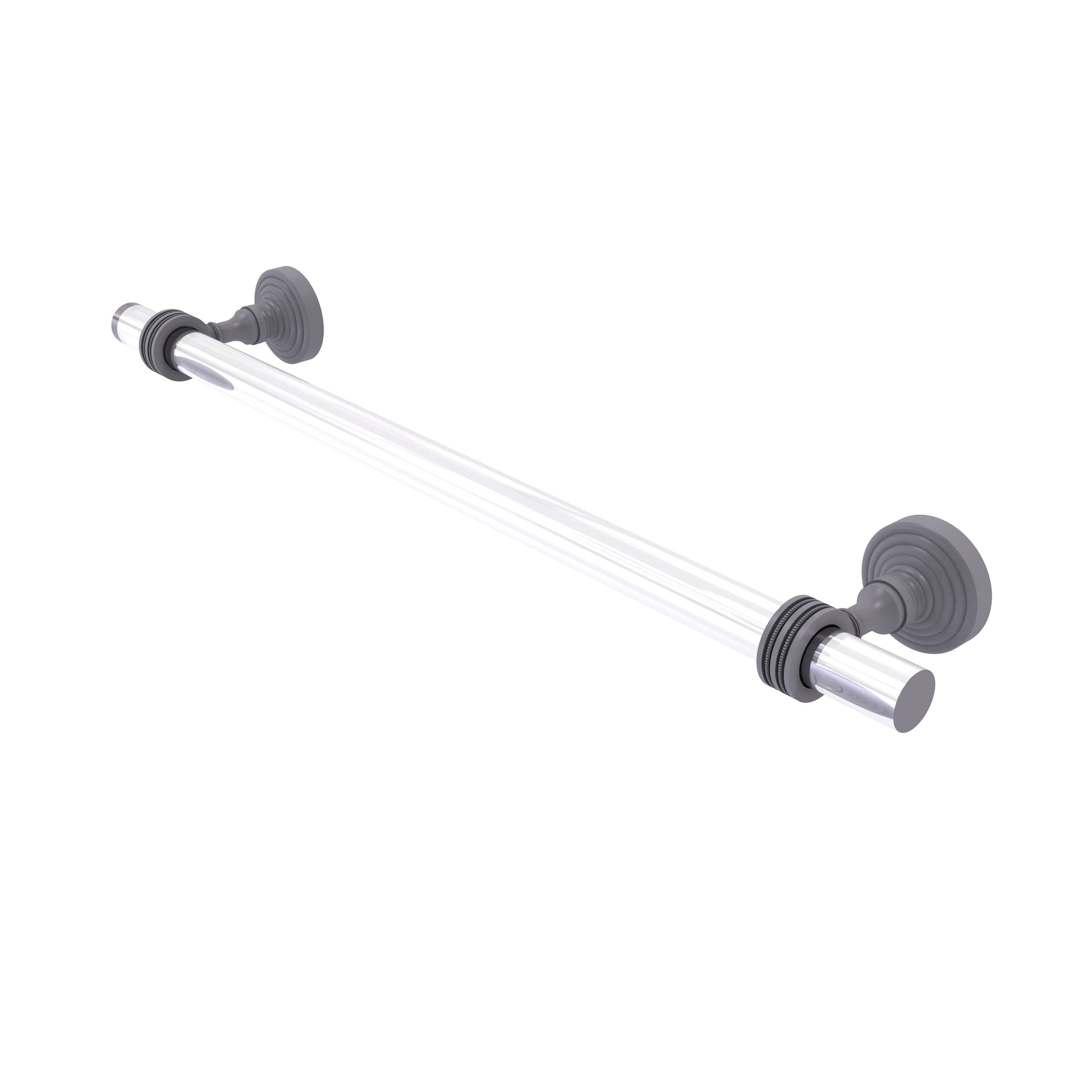 Antique Brass 18 in. Towel Bar with Dotted Accents D8720