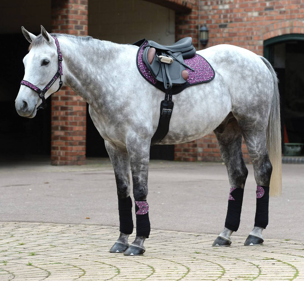 Pink Leopard Print Saddle Pad L483