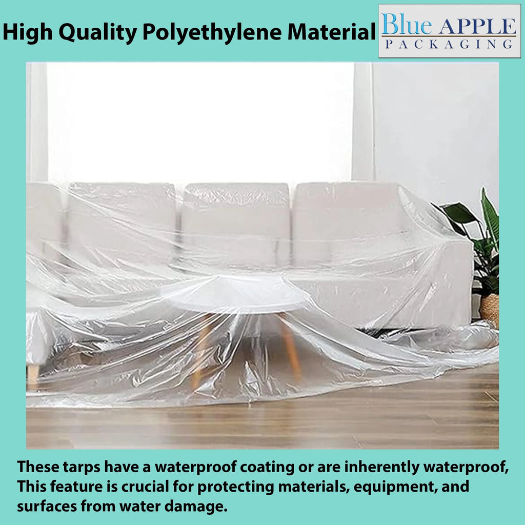 4Mil Clear LDPE Plastic Sheeting Tarp (4ft x 100ft) A450