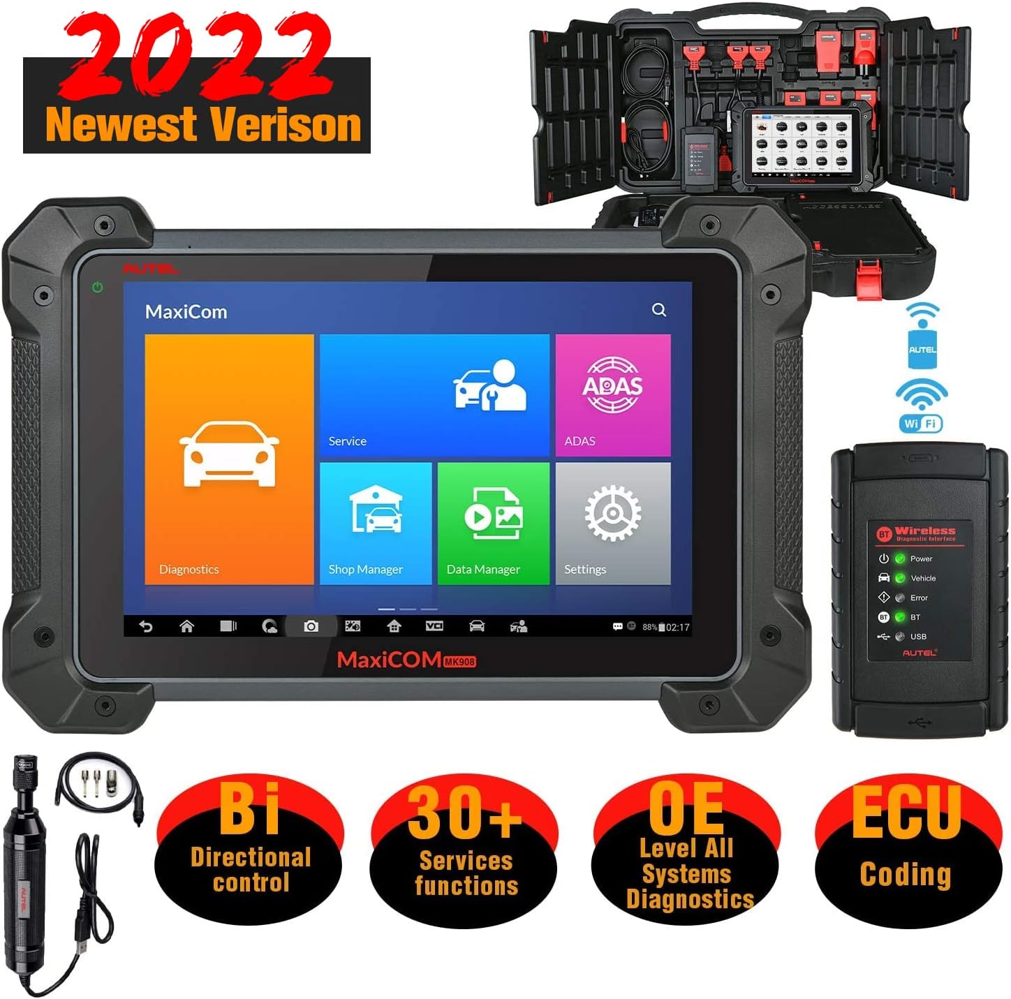Automotive Scan Tool with Advanced ECU Coding M371