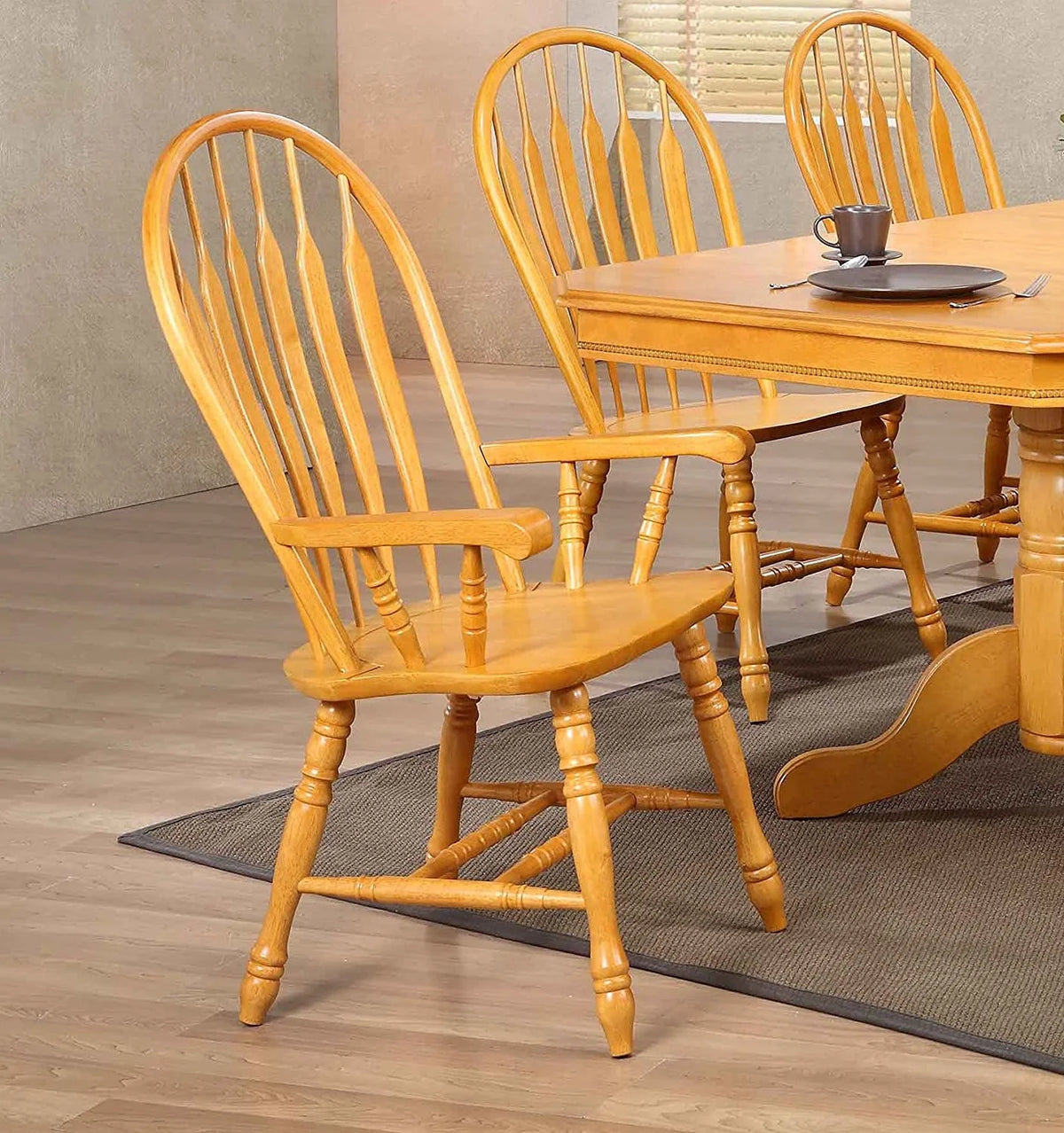 Black Cherry Distressed Antique Dining Chair O8014