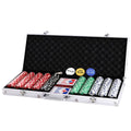 500 Piece Poker Chip Set with Aluminum Carry Case R30536