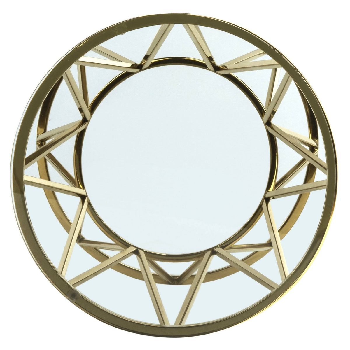 Gold Glass Top End Table G61405
