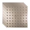 Dome Brushed Nickel Ceiling Tile 5 Pack W7830