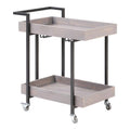 Antique Gray Wood Serving Cart O1603