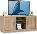 Farmhouse Barn Wood TV Stand with Doors and Shelves A600835
