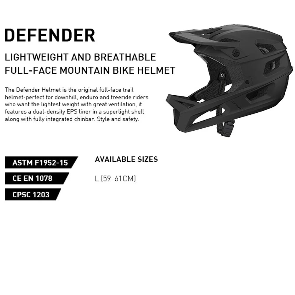 Full Face Trail MTB Cycling Helmet with Adjustable Visor F825523