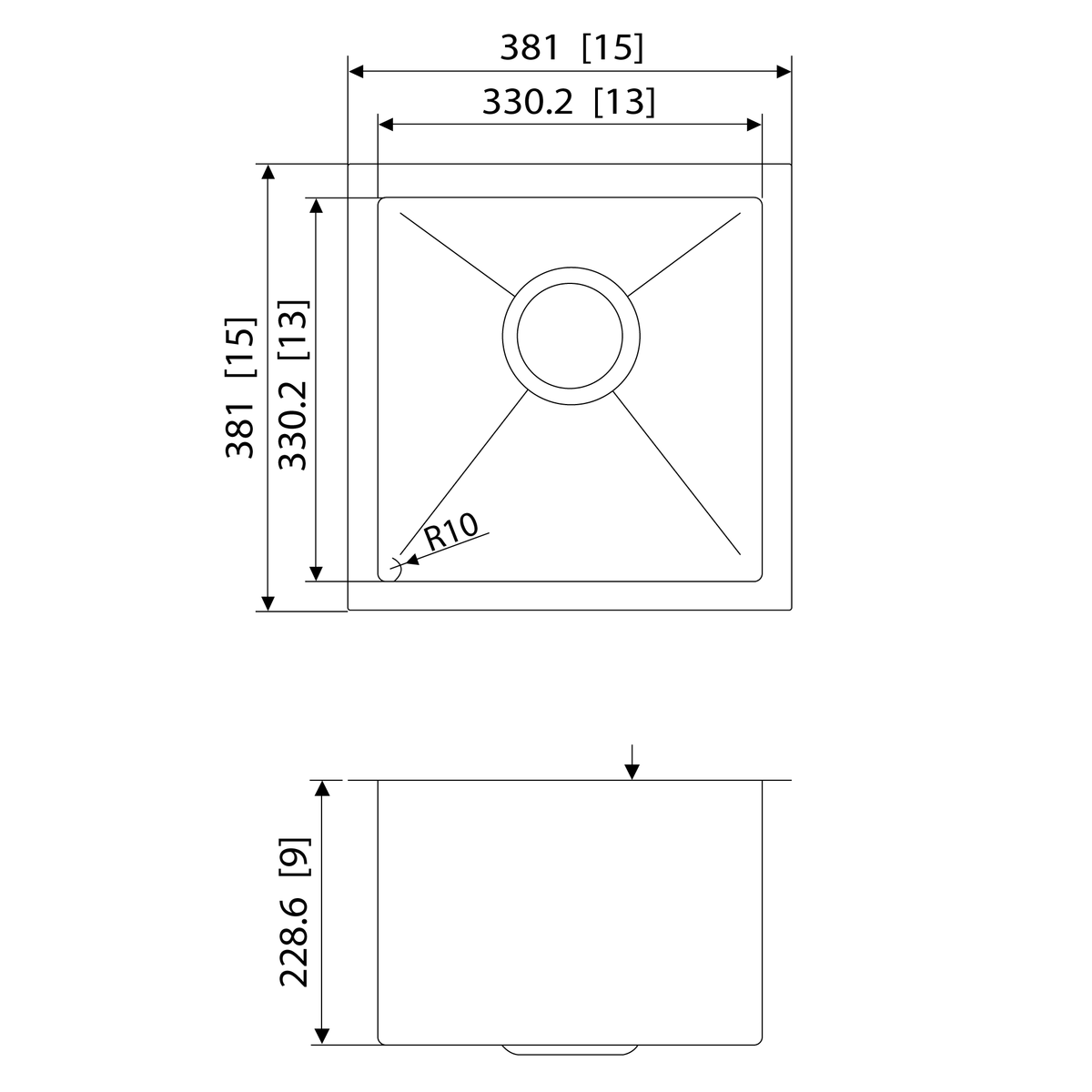 Chrome Stainless Steel Kitchen Sink W63802