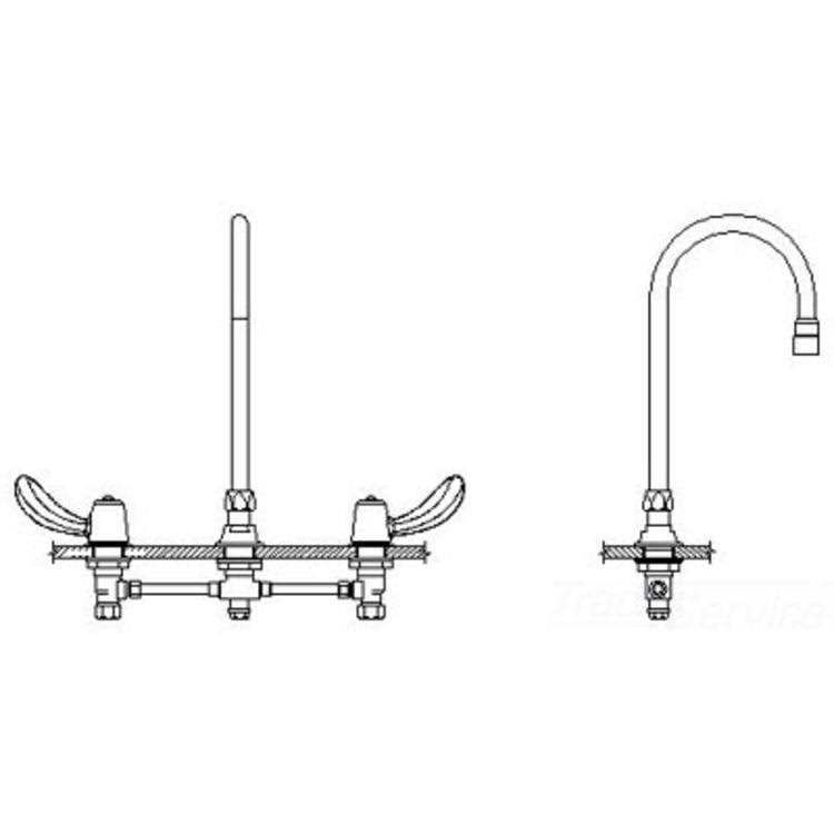 Chrome Gooseneck Widespread I73131