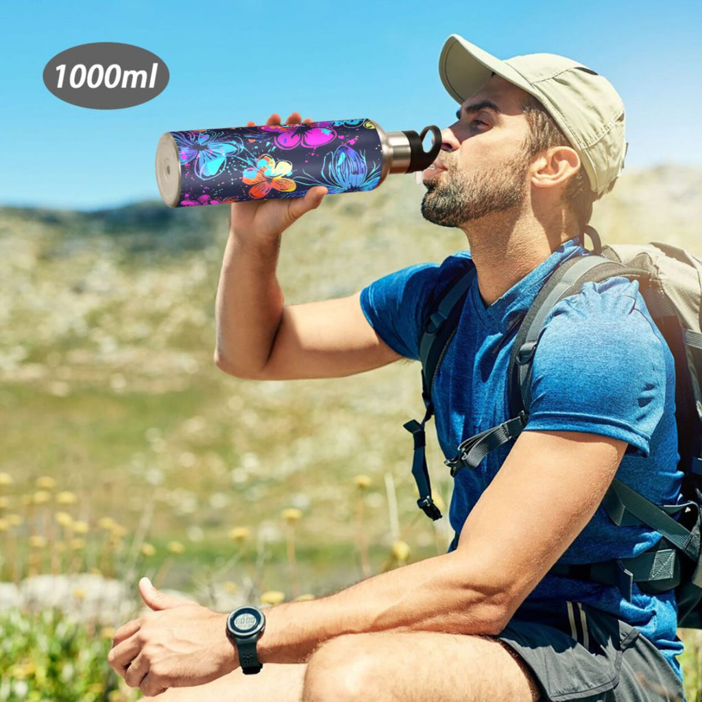 20 oz Insulated Stainless Steel Water Bottle with Straw Lid Y680331