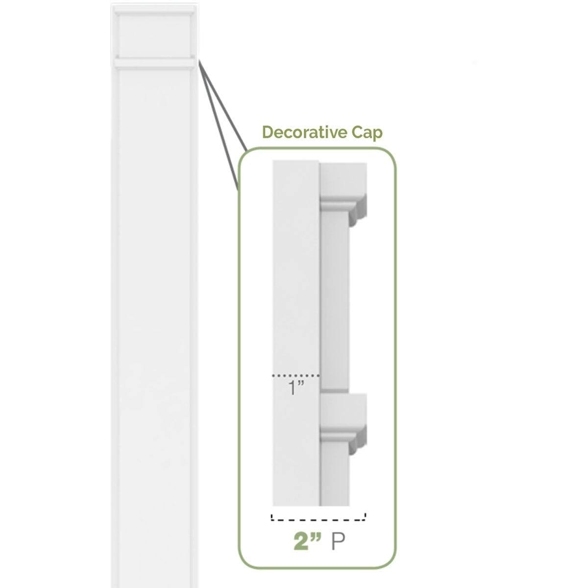 Smooth PVC Pilaster with Decorative Capital and Base (Pair) C938851