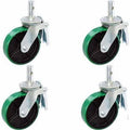 Green Poly Scaffold Caster with Brake F2896
