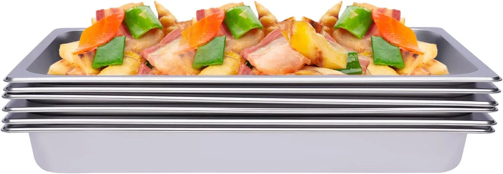 6 PCS Stainless Steel Steam Table Pans B51193