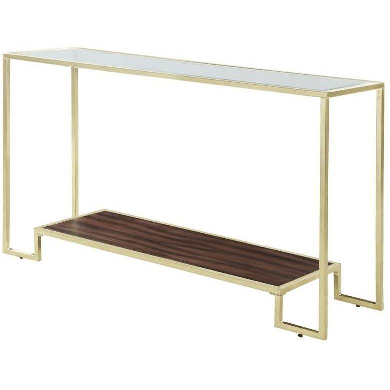 Brushed Brass Console Table Y9584