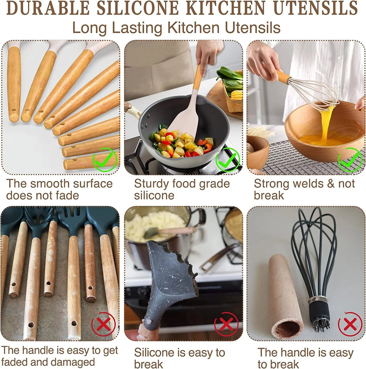 33 Pcs Non-Stick Silicone Cooking Utensil Set with Holder A594966