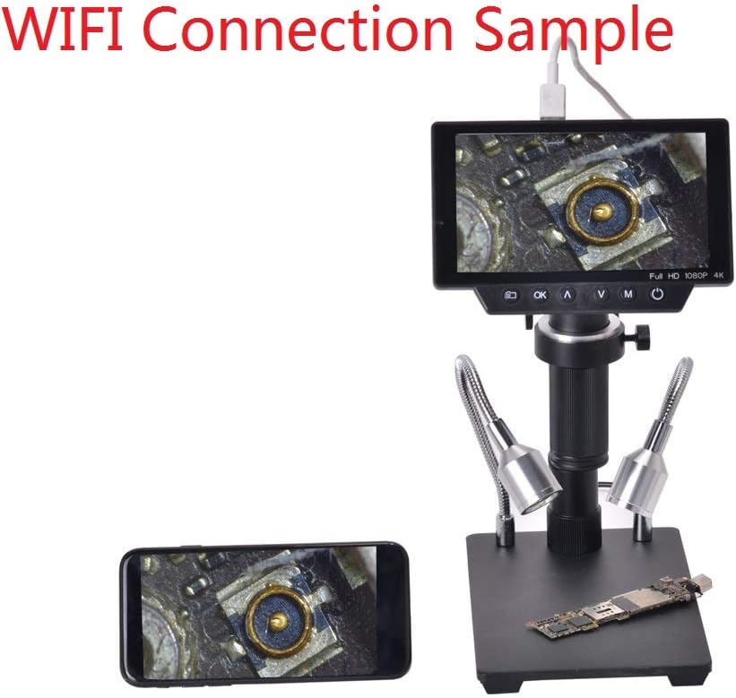 34MP 4K HDMI USB Microscope Camera with 5 Inch Display C-Mount Lens U848