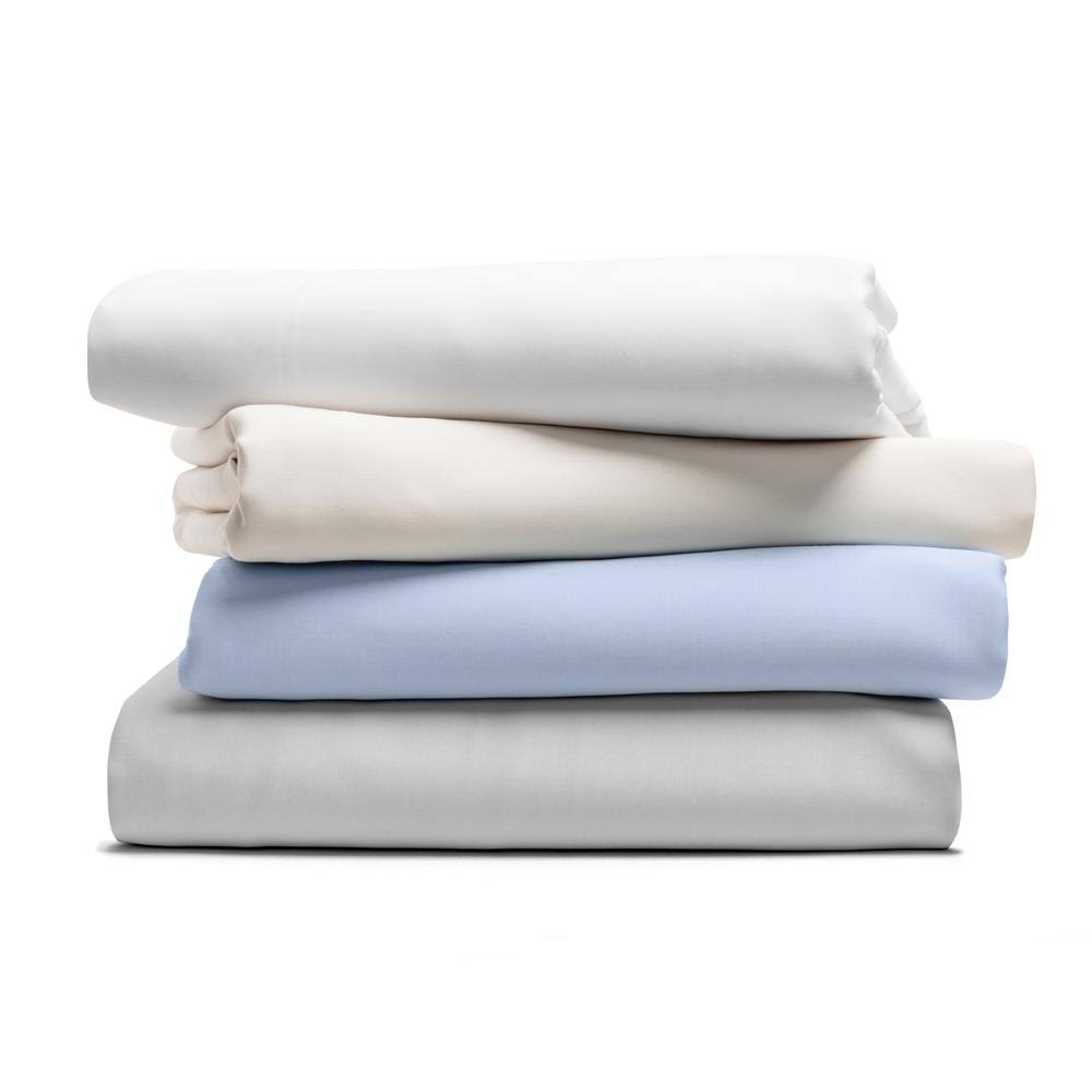 King 300 Thread Count Percale Solid Sheet Set White D618