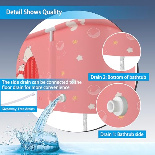Large 47 inch Foldable Soaking Bathtub L94175