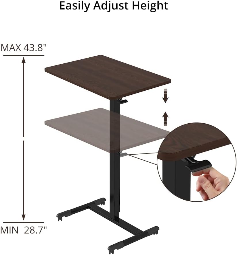 Height Adjustable Standing Desk with Locking Wheels Z18285