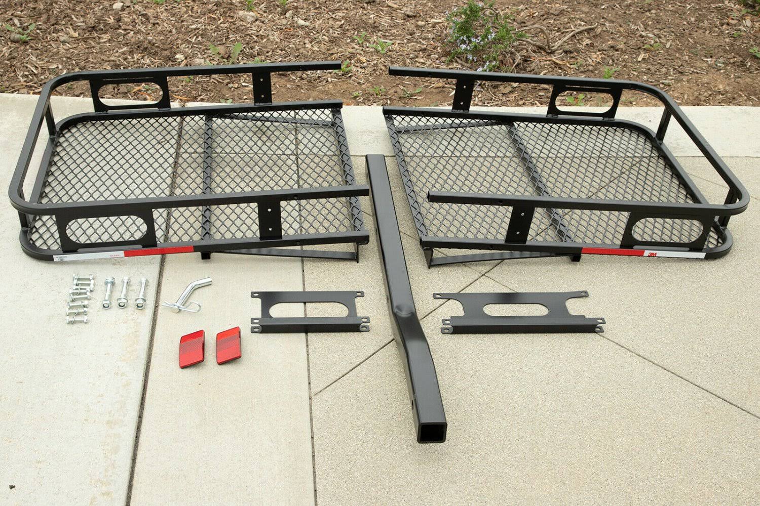 Universal Auto Steel Rear Hitch Mount Carrier Basket U17535