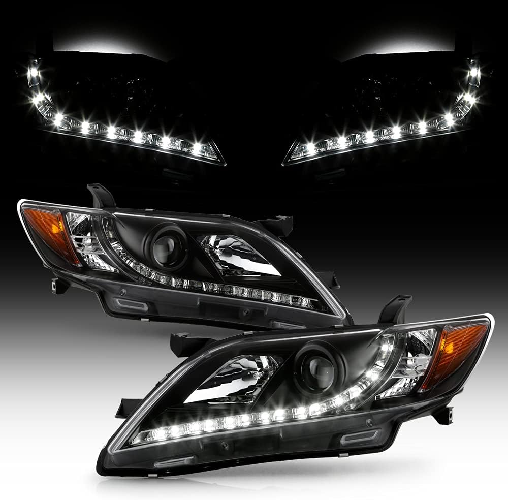 Black Housing Projector Headlights Headlamps R4470