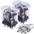 2pcs DC 24V 8 Pin 10A DPDT LED Indicator Electromagnetic Power Relay C50007