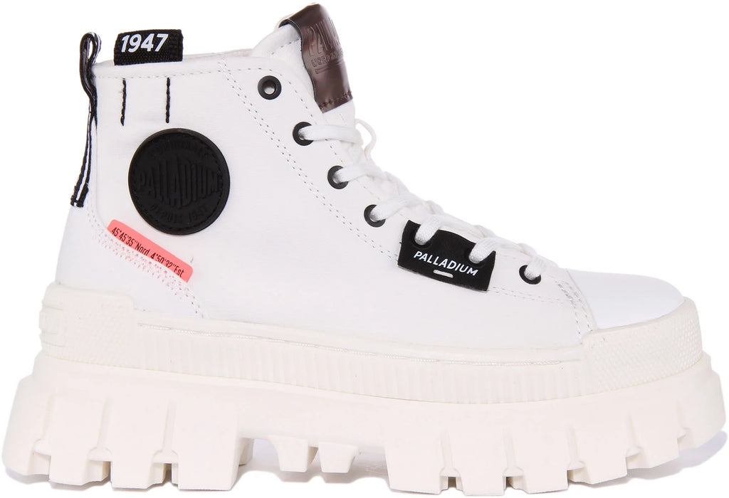 White Vegan Canvas Ankle Boot Size 7 F963590