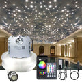 32W RGBW Twinkle Fiber Optic Lights Kit with 800pcs 16.4ft/5m Mixed Dia. Optical Fiber Cable and Crystals E5288