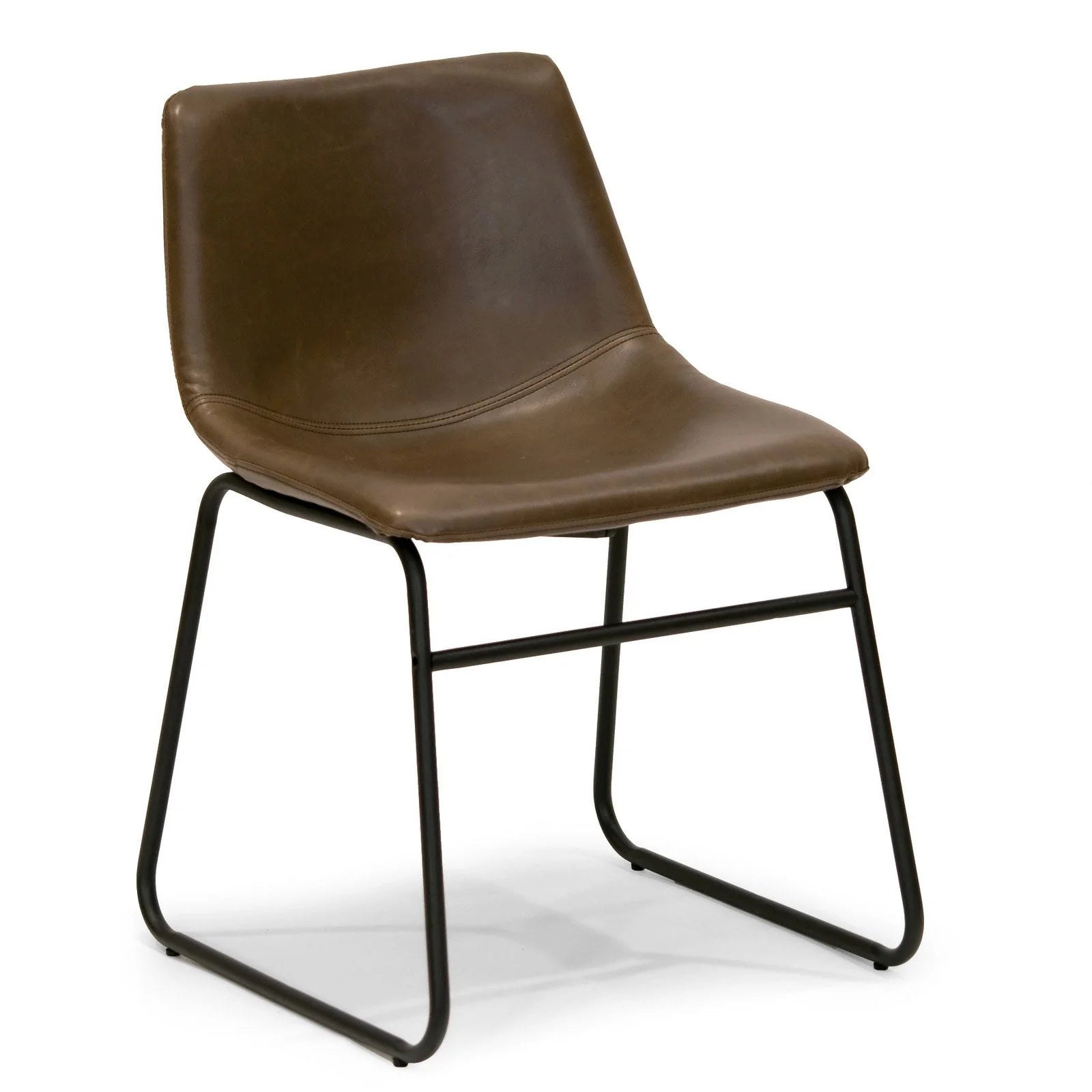Gray Faux Leather Dining Chairs Set of 2 F532