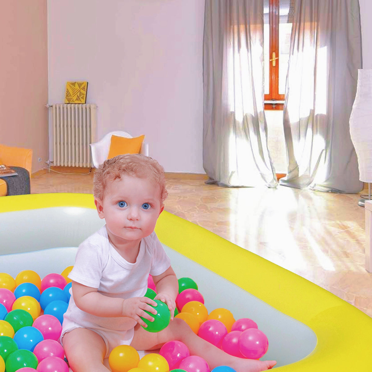 Inflatable Swimming Pool with Pump 9.85×5.74×2.23ft Rectangle Blue H71512