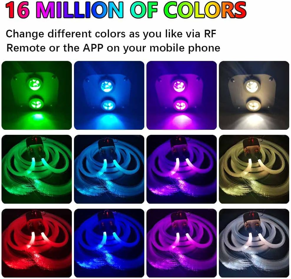 Bluetooth 20W RGBW LED Headliner Light Kit with APP Remote, 900pcs 13.1ft N380999