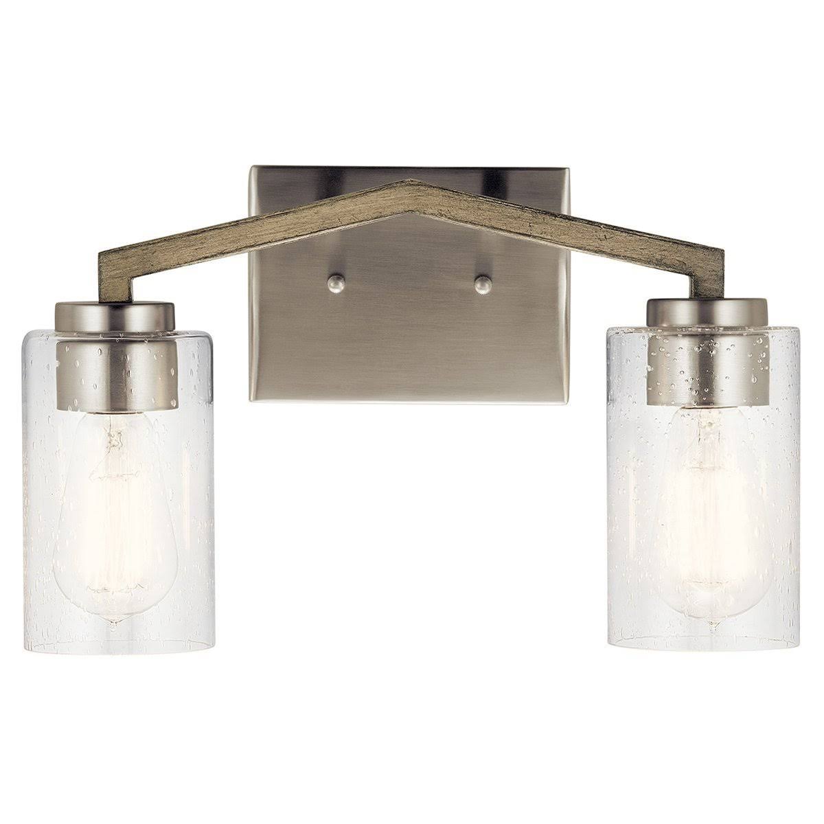 Two Light Bath Distressed Antique Gray I2038
