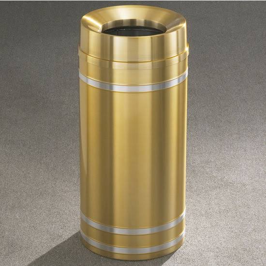 Satin Brass Waste Receptacle F2590