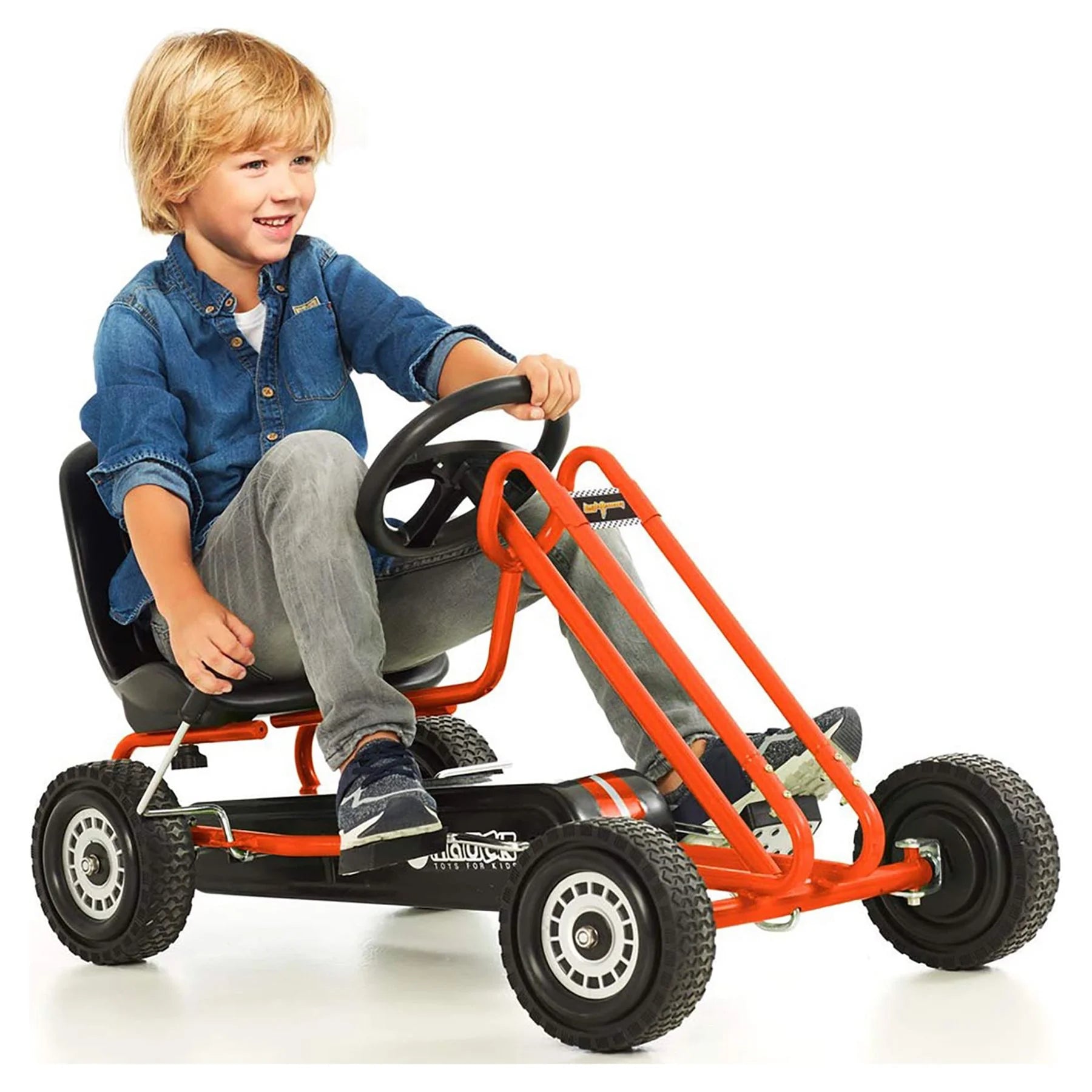 Lightning Pedal Go Kart Ride-on Toy with Adjustable Seat N2086