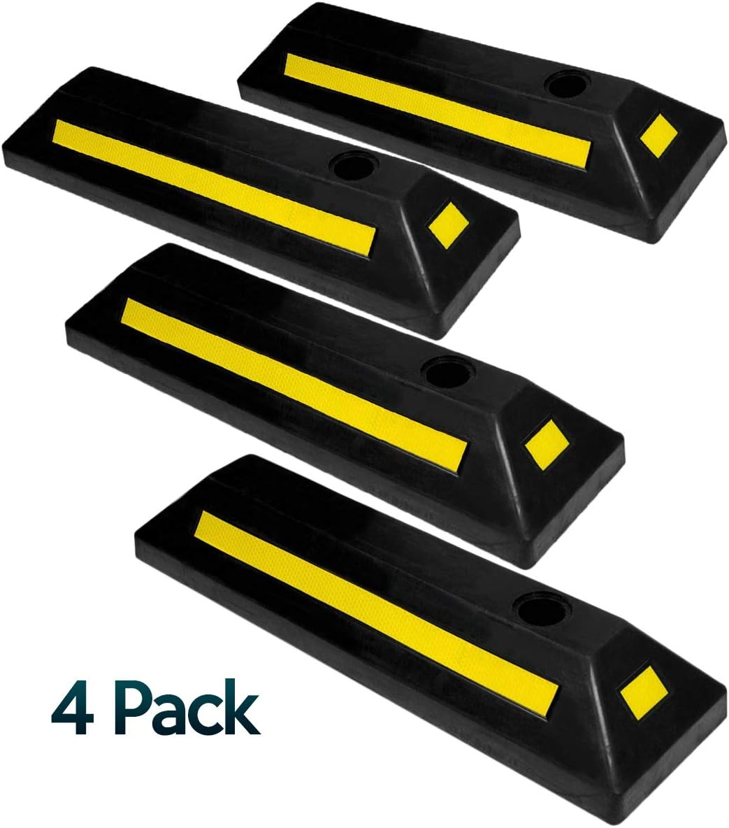 4 Pcs Rubber Parking Guide with Reflective Tape G440259