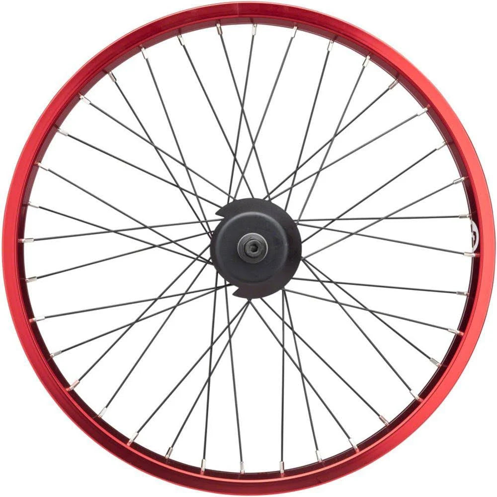 Red Rear Wheel 20 14 x 110mm Rim Brake Freecoaster P715