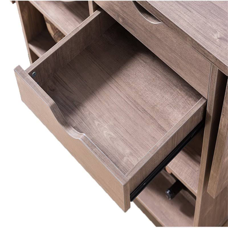 Brown Wooden Wine Cabinet with Drop Down Leaf G858166