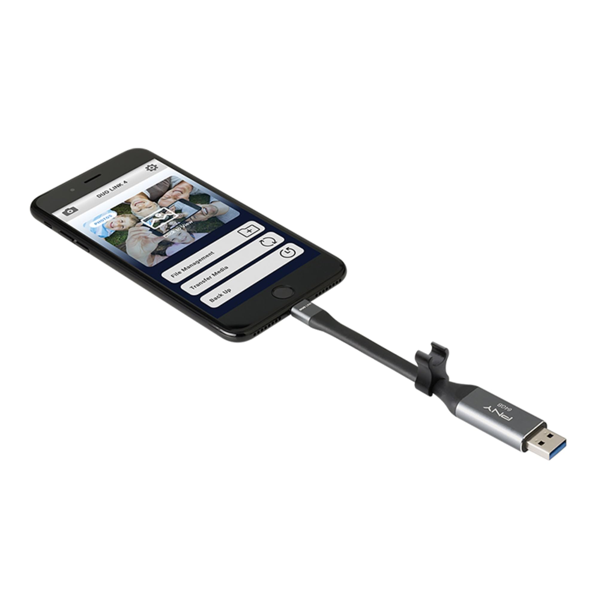 64GB USB 3.0 OTG Flash Drive, Metal Gray B6810