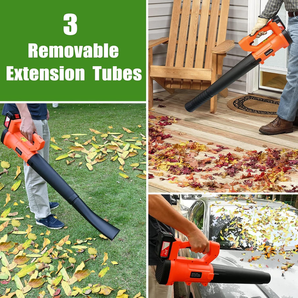 Cordless 400 CFM 150 MPH Electric Leaf Blower with Battery & Charger V611