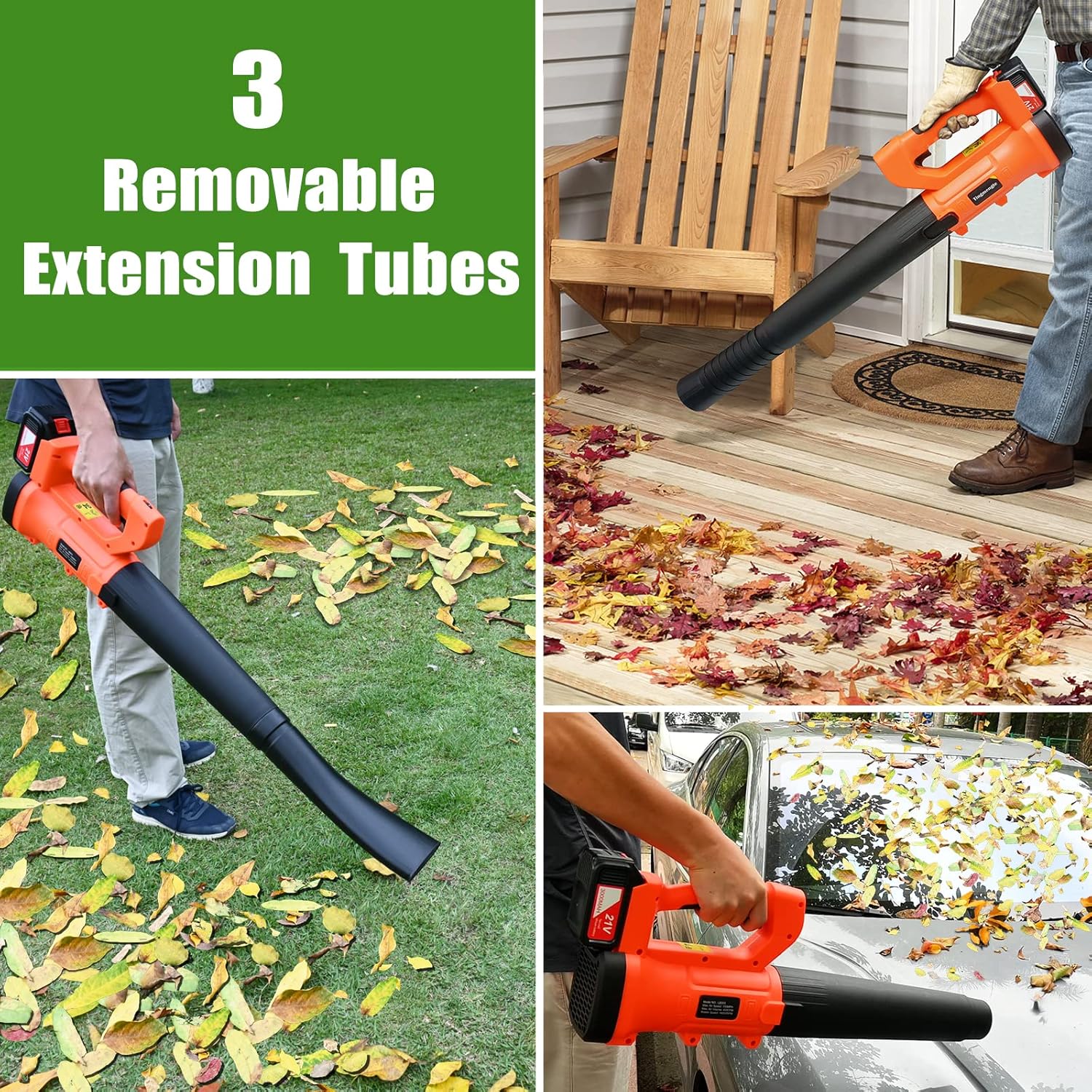 Cordless 400 CFM 150 MPH Electric Leaf Blower with Battery & Charger V611